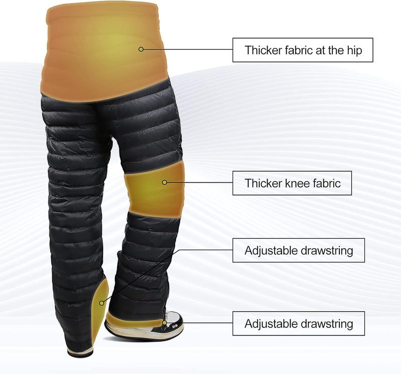 Tapasimme Men's Winter Ultra Warm Utility Down Pants Insulated Outdoor Windproof Compression Snow Pants High Waisted - Image 5